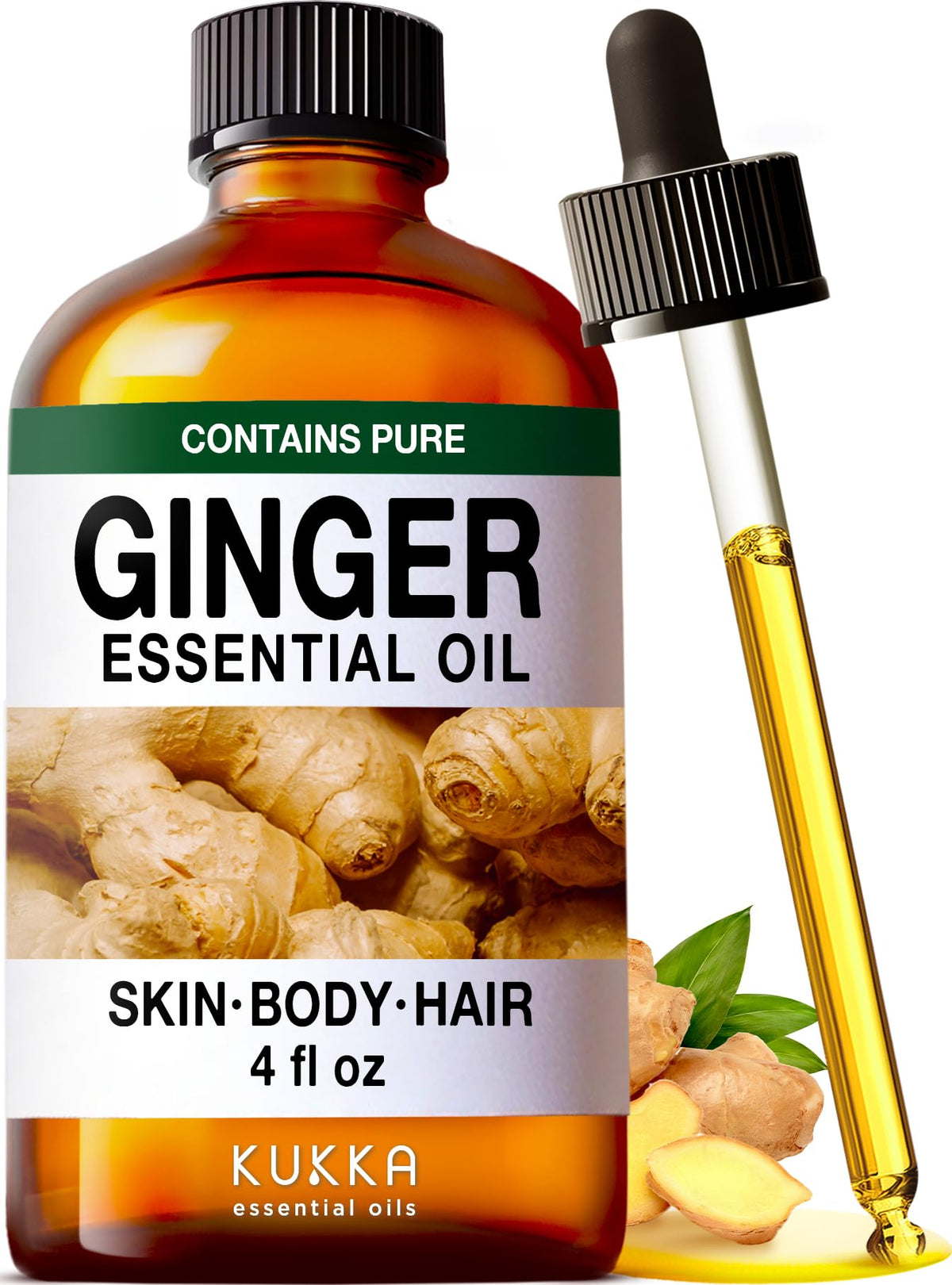 Ginger Hair Oil & Lavender Diffuser Essential Oil Set 2x4 fl oz H138