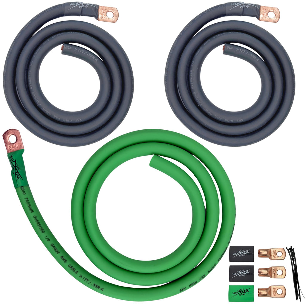 Oversized 1/0 Gauge AWG Electrical Wiring Kit R404