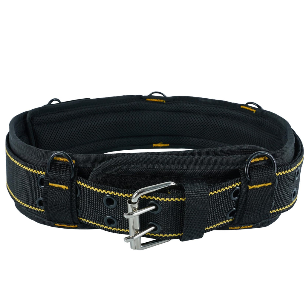 2-Inch Padded Tool Belt with 4 D-Rings Heavy Duty Double Metal Roller Buckle N6616