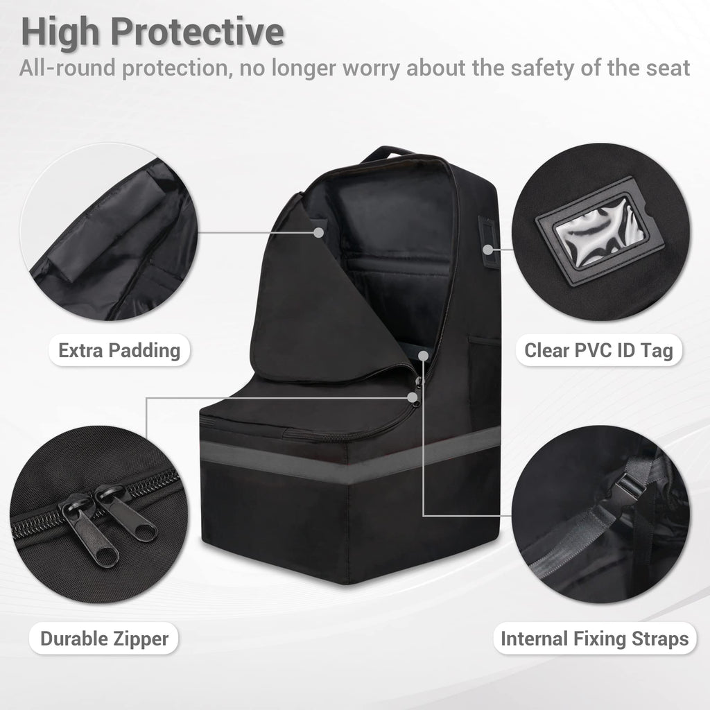 Padded Gray Car Seat Travel Bag Z791896