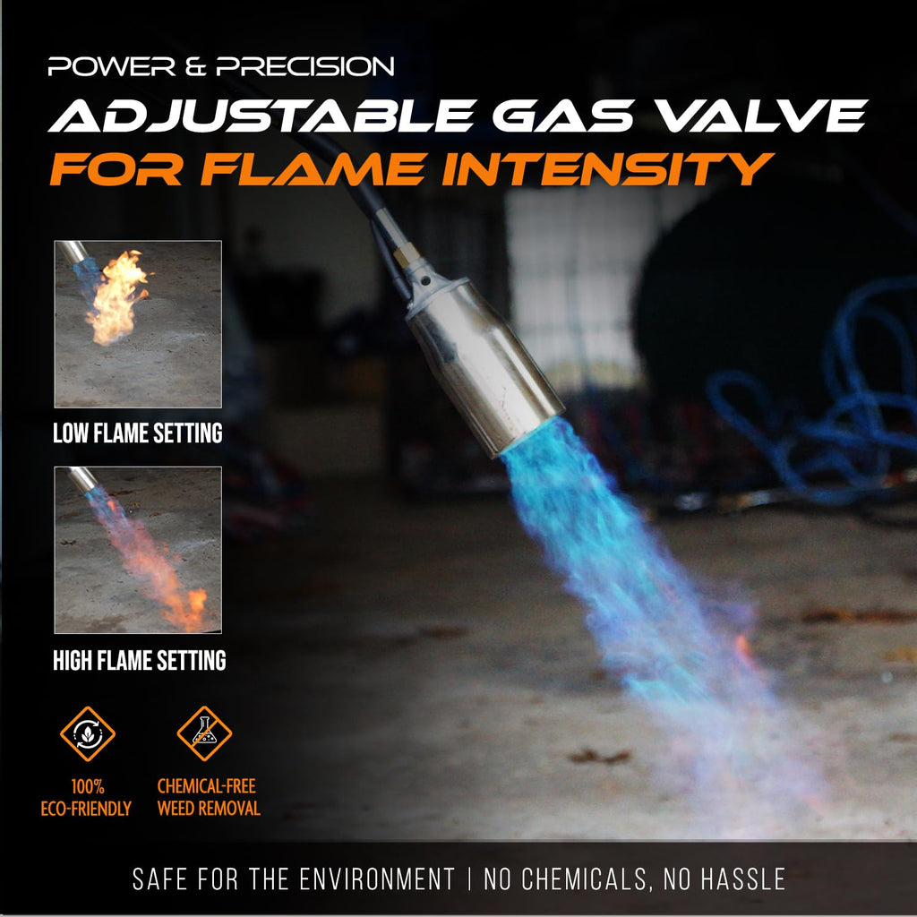 Propane Torch Weed Burner with 13 ft Hose, Adjustable 2,200,000 BTU Self Igniting F2144
