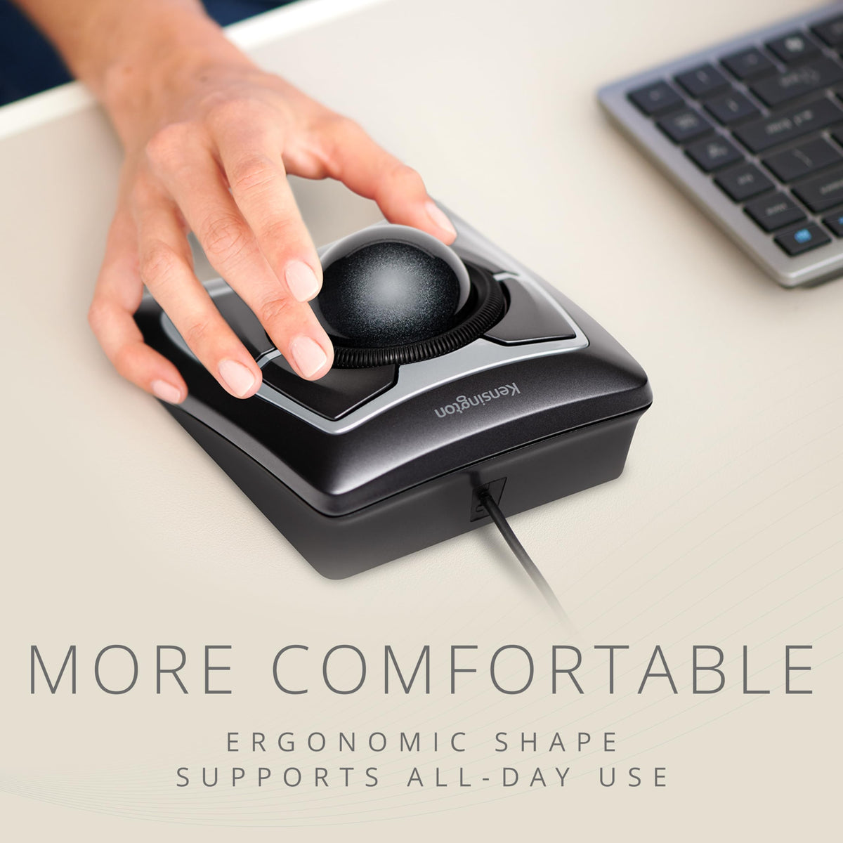 Black Silver Trackball Mouse Y90537