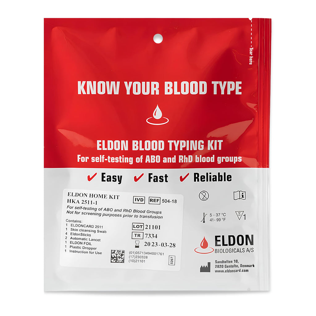 Home Blood Typing Kit 7 Kits L58969