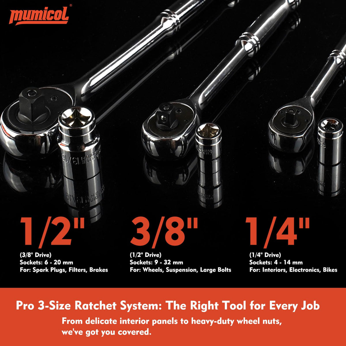 320-Pcs Mechanic Tool Set with 72-Tooth Ratchet C624