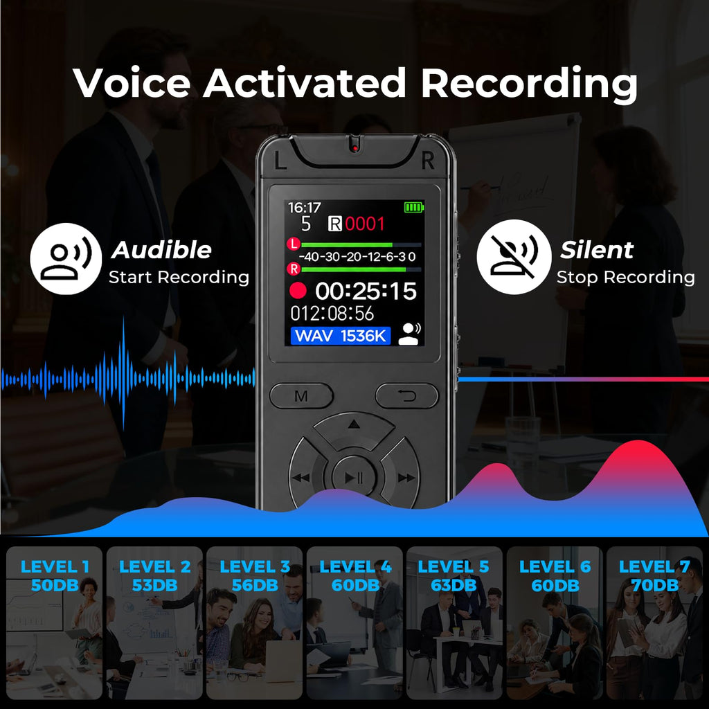32GB Digital Voice Recorder with Playback Q3298