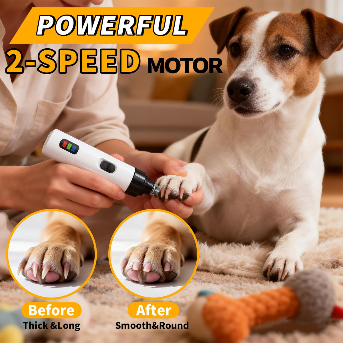 Dog Nail Grinder Rechargeable USB Charging A33407