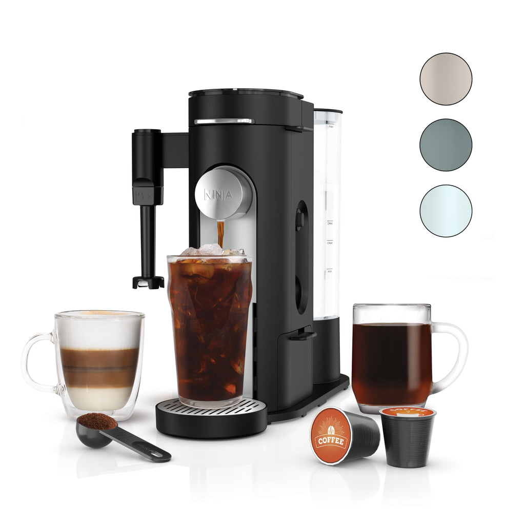 Single-Serve Coffee Maker with Milk Frother, Black Q461936