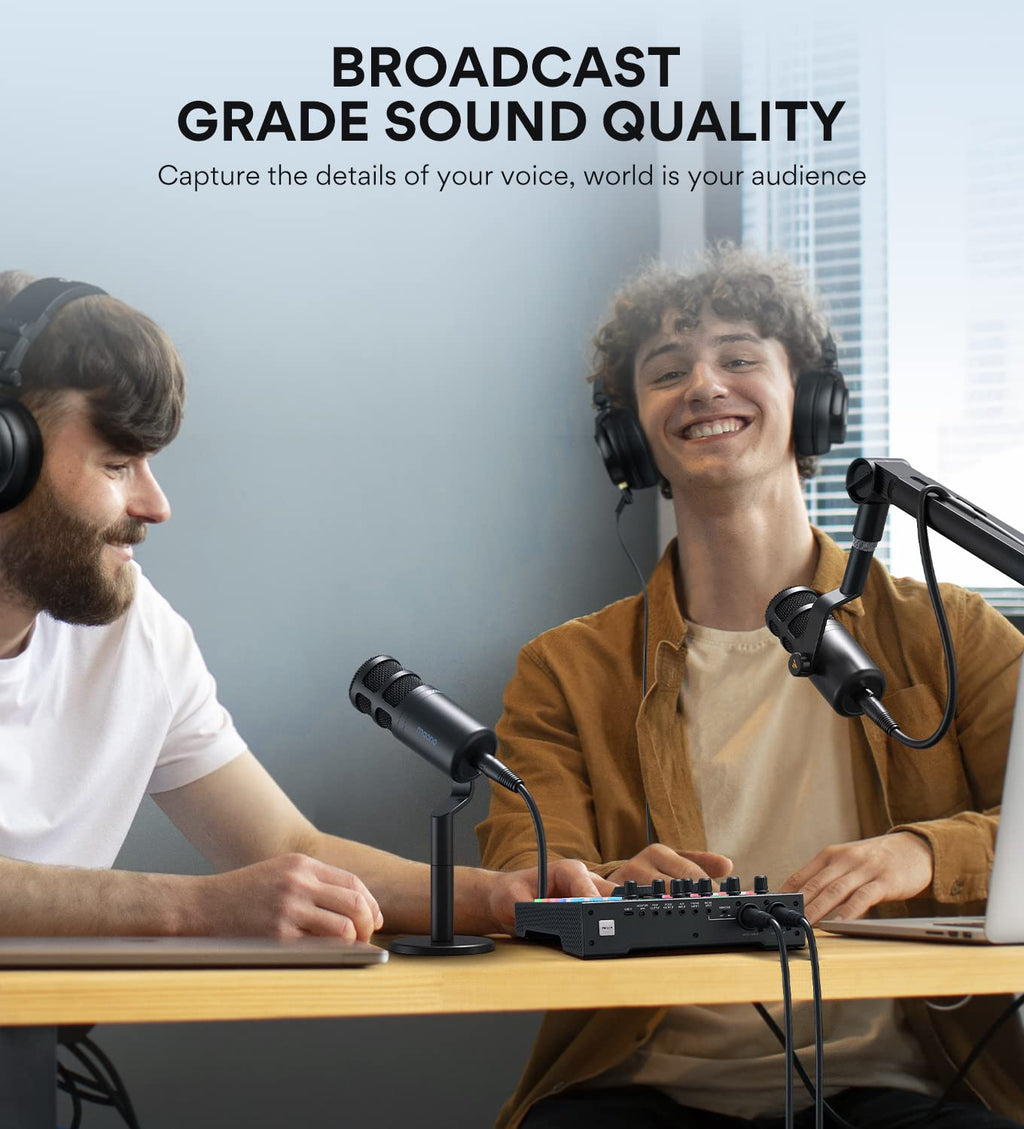 XLR Podcast Microphone, Cardioid Dynamic Metal Desk Mic C27452