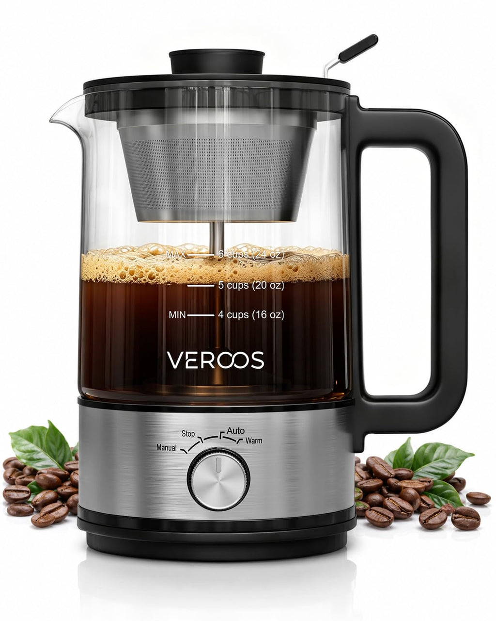 Electric 6-Cup Glass Percolator Coffee Pot K906360
