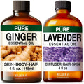 Ginger Hair Oil & Lavender Diffuser Essential Oil Set 2x4 fl oz H138
