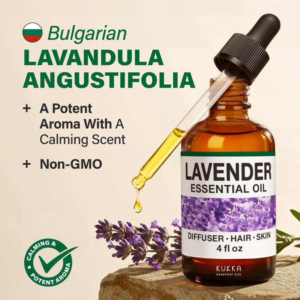 Ginger Hair Oil & Lavender Diffuser Essential Oil Set 2x4 fl oz H138