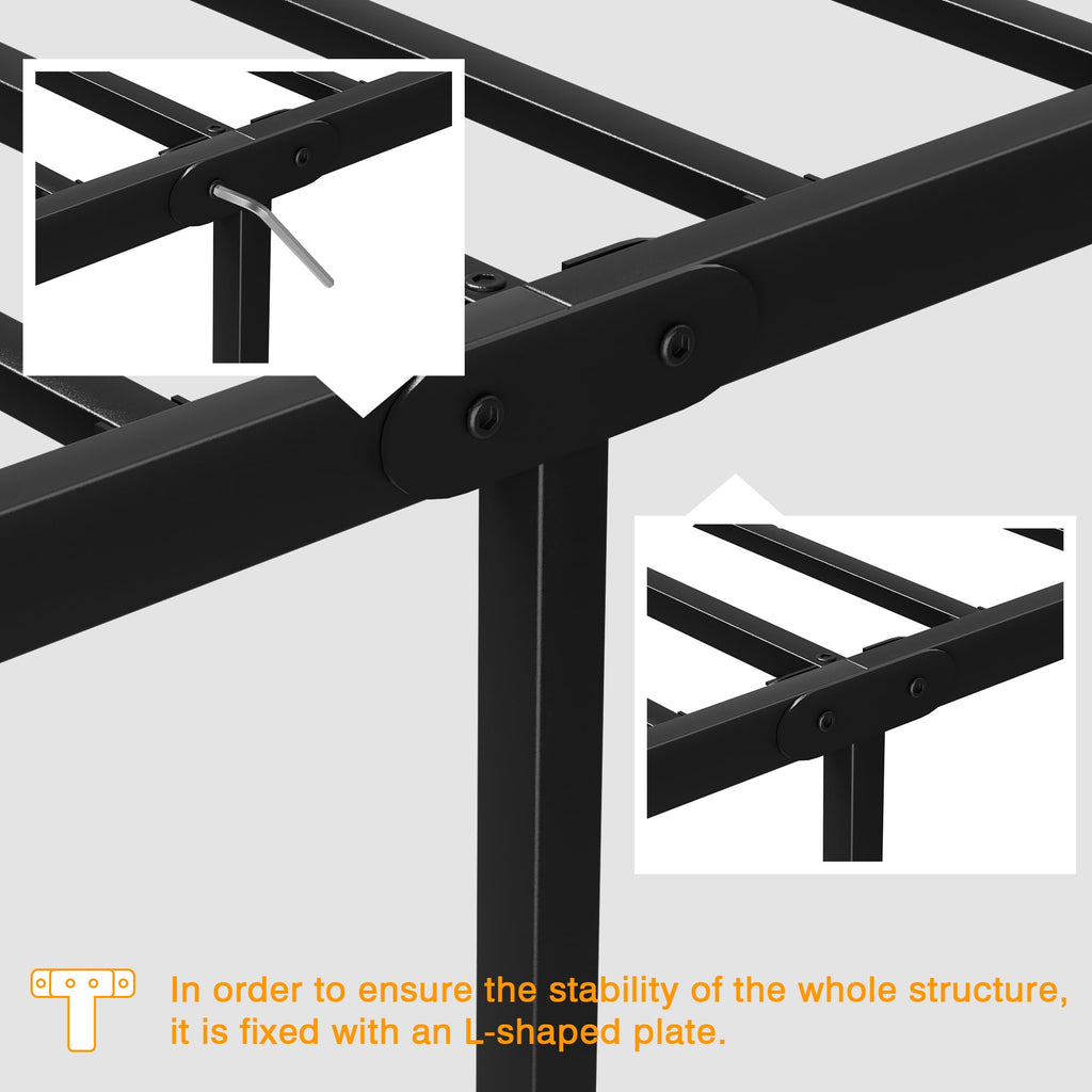 Full Metal Platform Bed Frame with Headboard and Footboard I708329