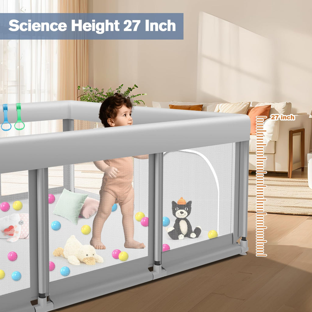 Large Baby Playpen with Soft Breathable Mesh X1743