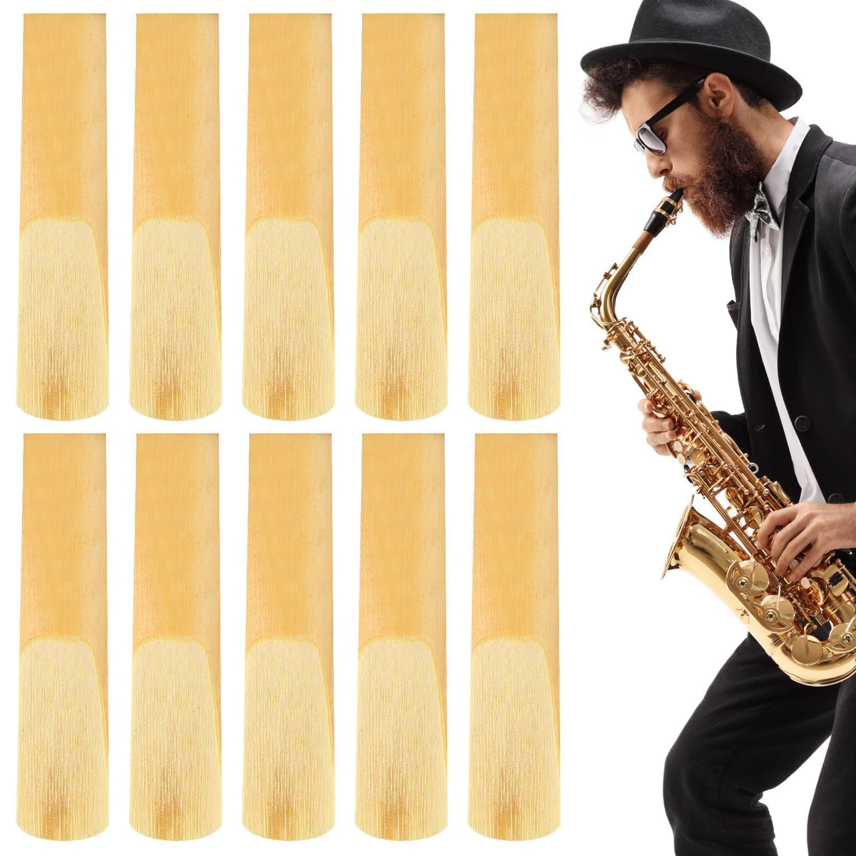 10 Pack Alto Saxophone Reeds 2.5 Strength Q333634