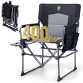 Portable Folding Camping Chair with Side Table, Black P78549