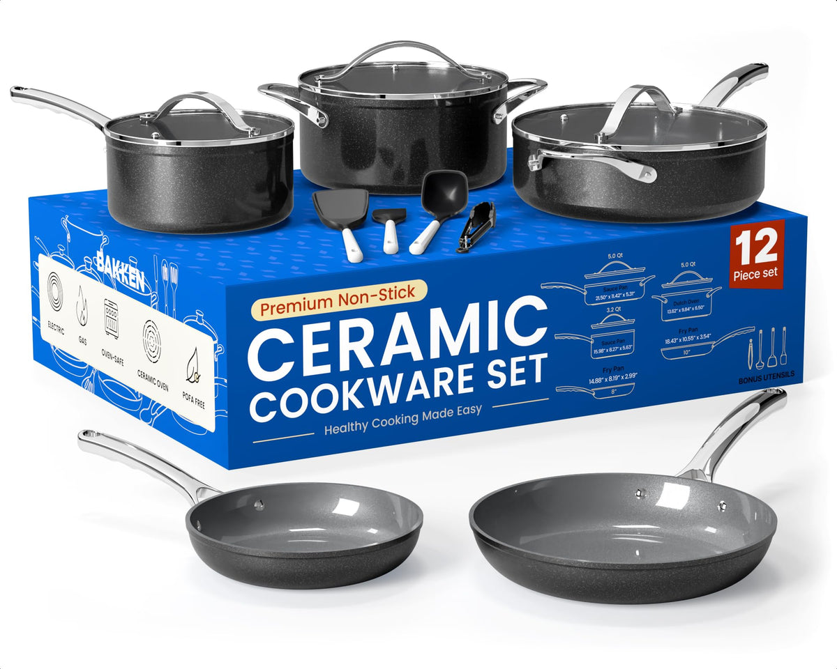 12-Piece Nonstick Ceramic Cookware Set S48307