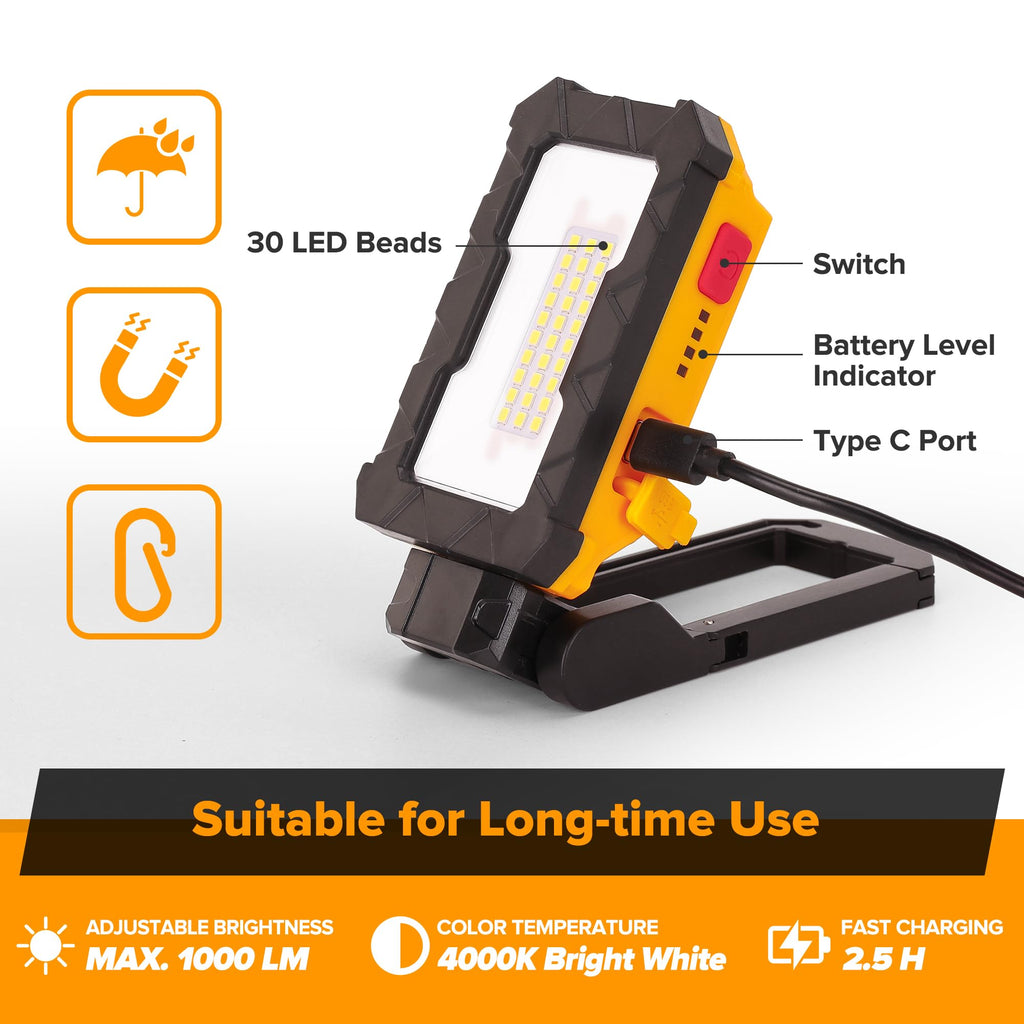 1000 Lumens LED Rechargeable Magnetic Work Light G875247