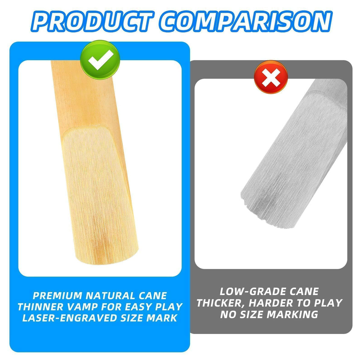 10 Pack Alto Saxophone Reeds 2.5 Strength Q333634