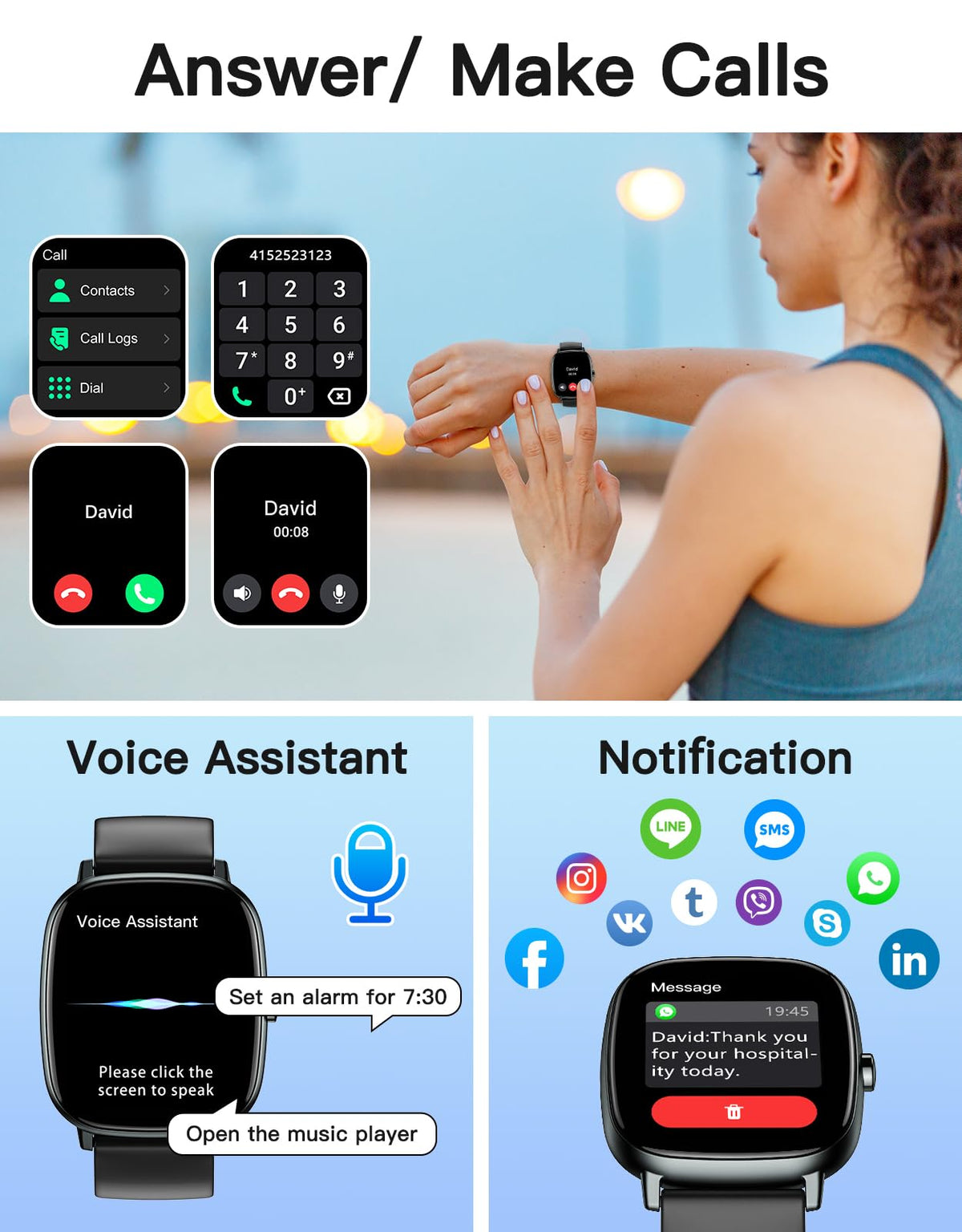Smart Watch with GPS Black A280