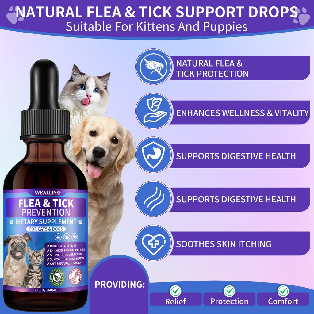 Flea and Tick Prevention Support with Multivitamin 60ml C925