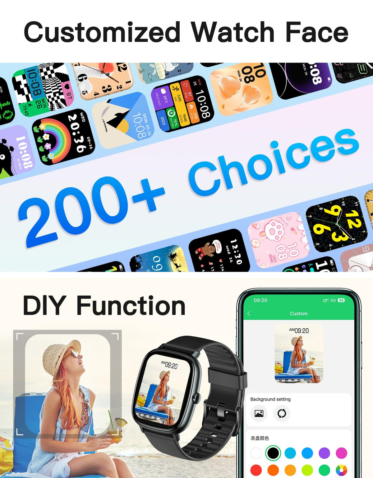 Smart Watch with GPS Black A280