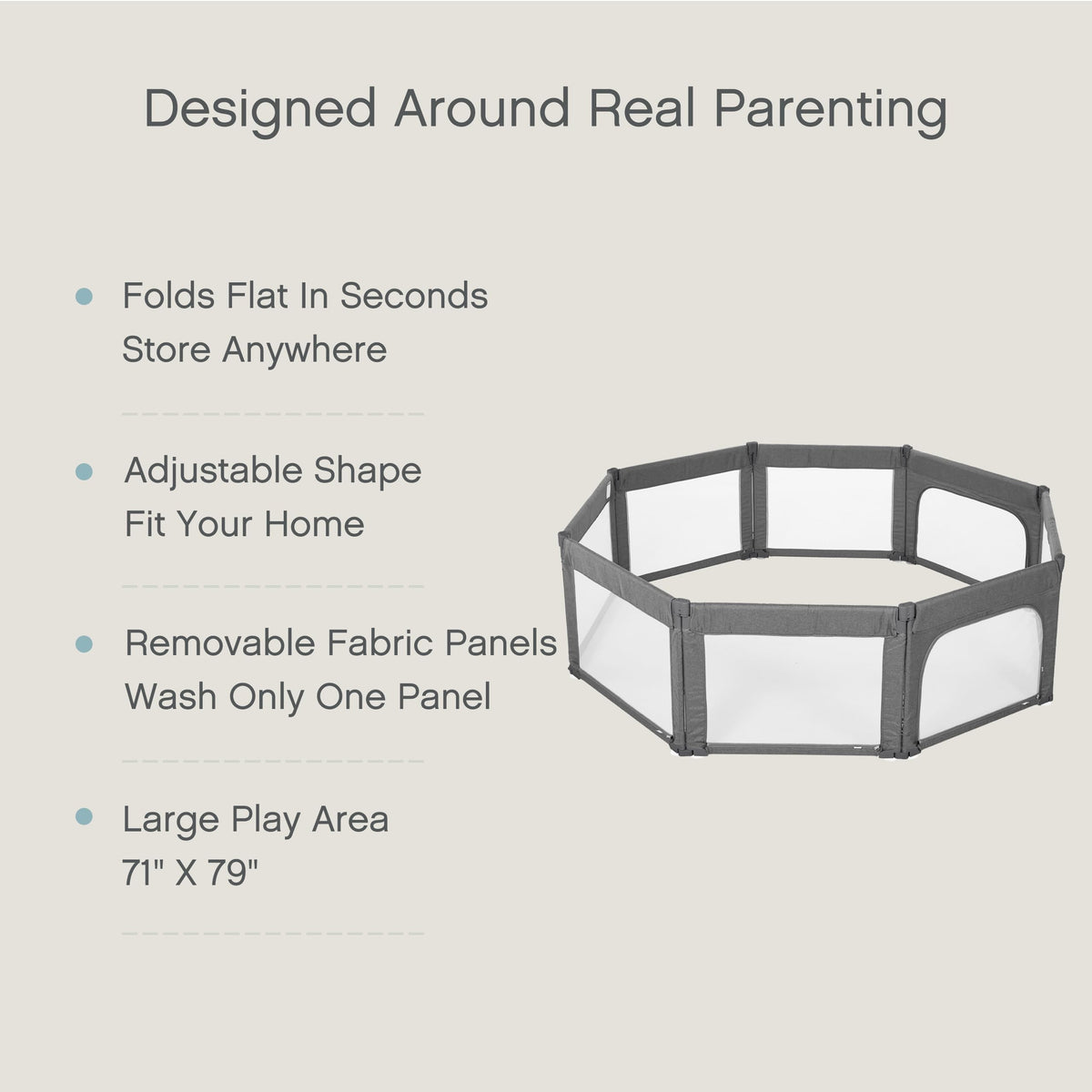 8-Panel Foldable Baby Playpen F7793