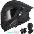 Full Face Motorcycle Helmet DOT Dual Sun Visor U694