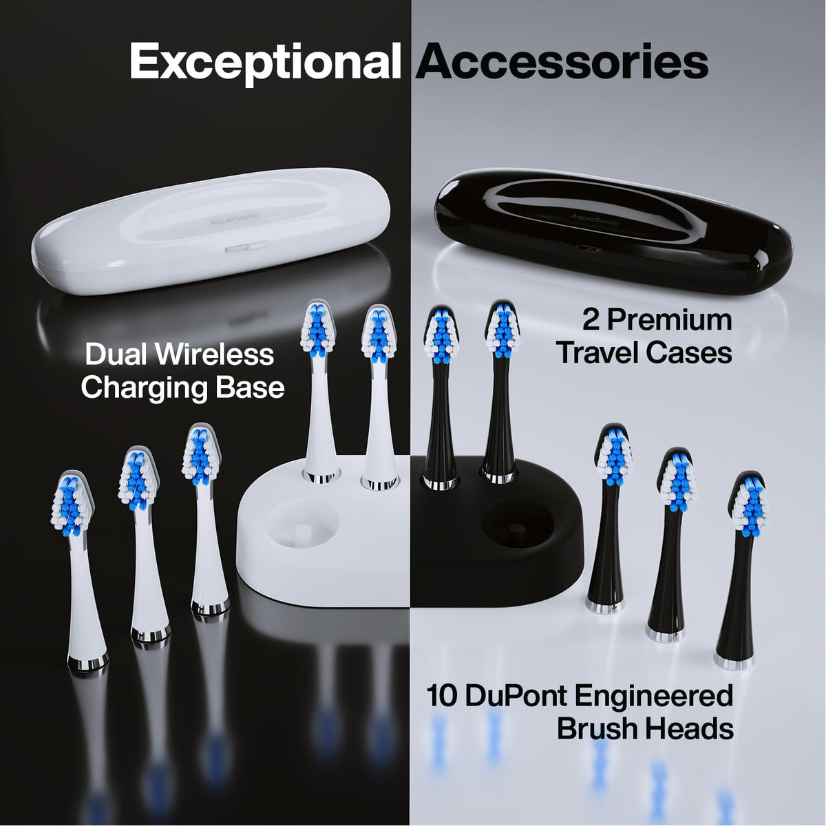 Electric Toothbrushes with 3 Modes and 10 Brush Heads L6542