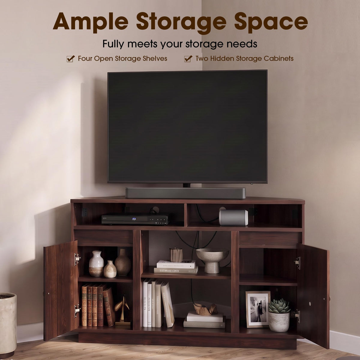 47" Corner TV Stand up to 55 Inch V9266