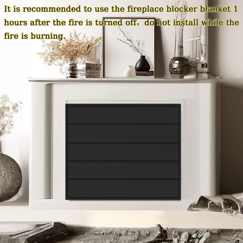 Magnetic Fireplace Cover 39"x32" Draft Stopper W889