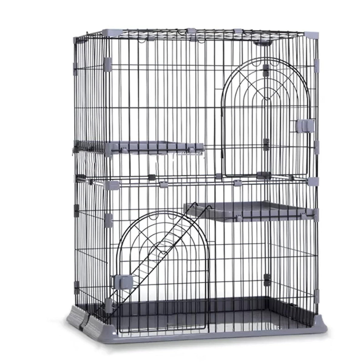 3/4-Tier Cat Cage Playpen with Hammock N9861