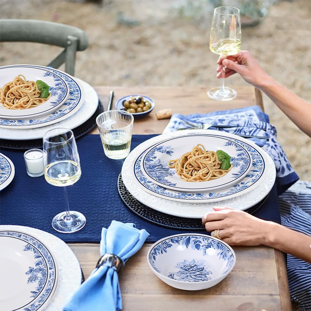 12 Pc Floral Melamine Dinnerware Set D298180