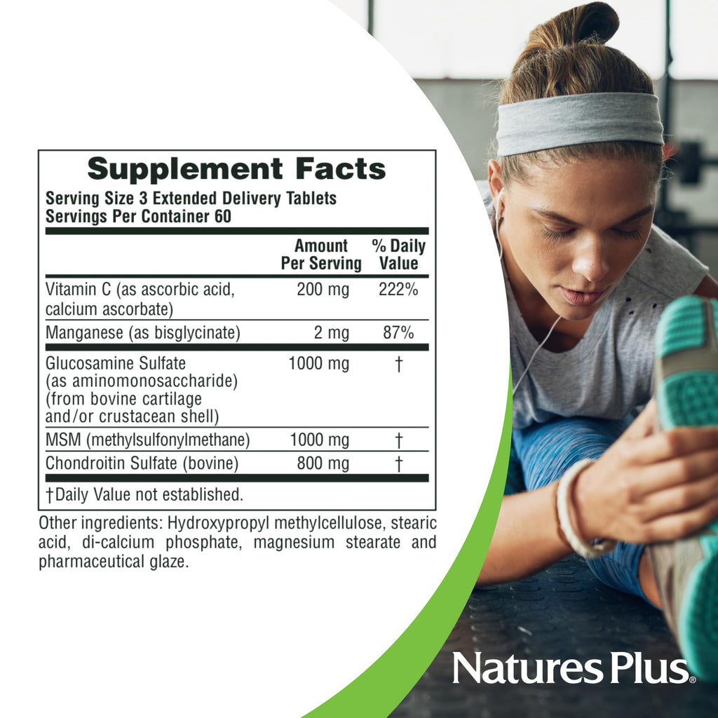 180 Tablets Glucosamine Chondroitin MSM Joint Support S461340