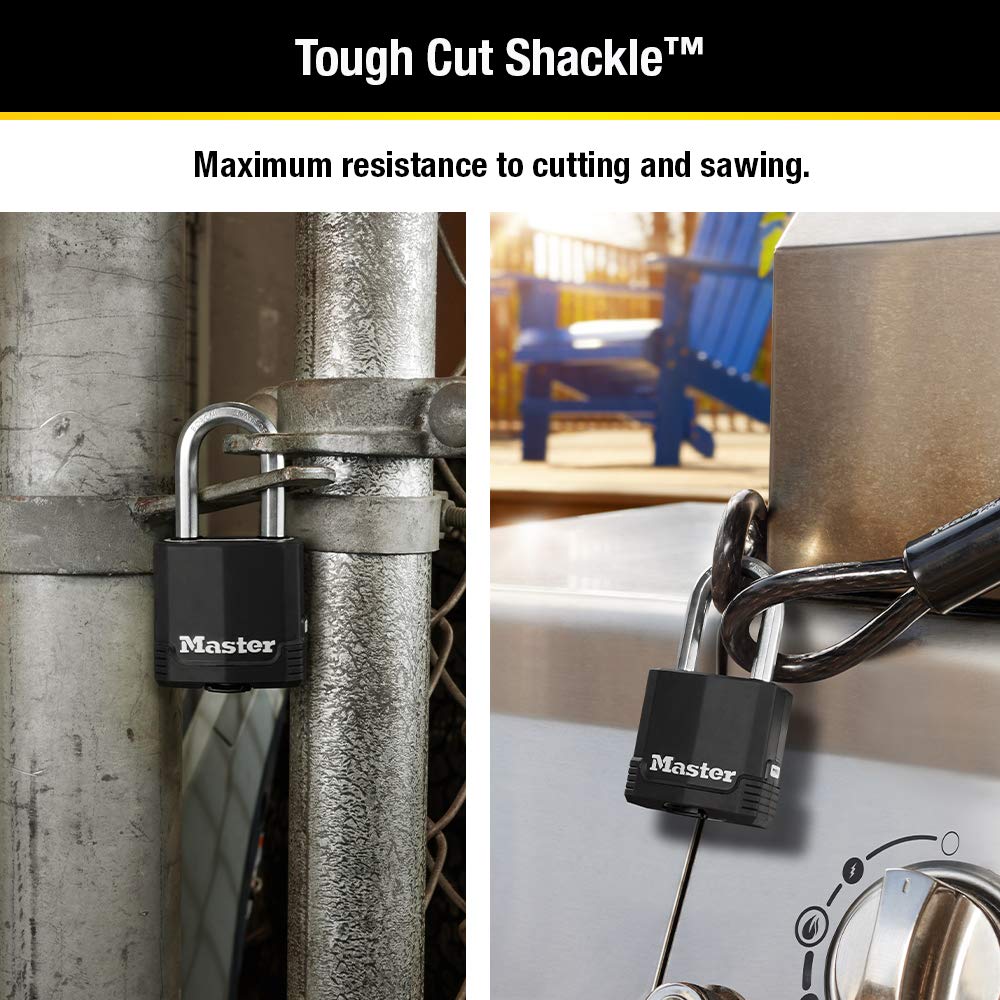 Heavy-Duty Keyed Outdoor Padlock 4-Pack V901