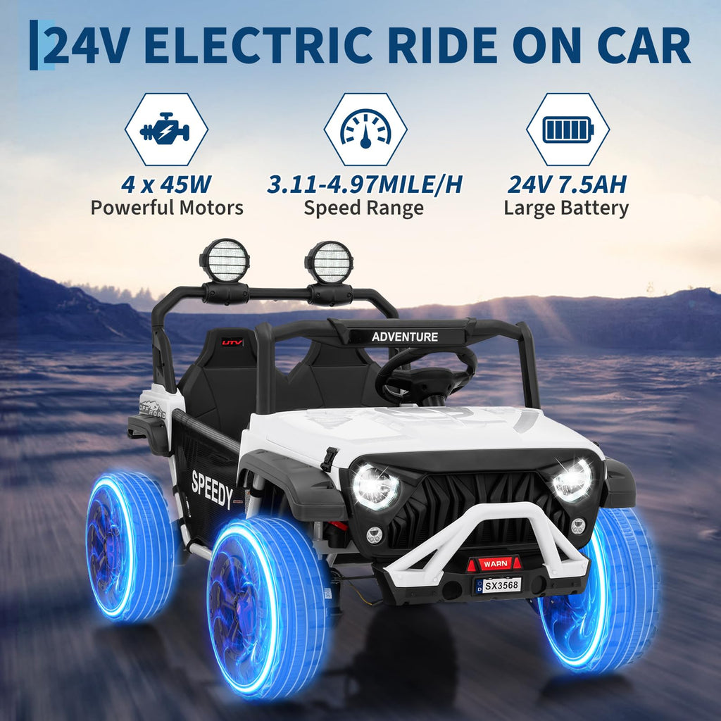 24V 4WD Electric Car 2 Seater UTV with Remote Control Y688