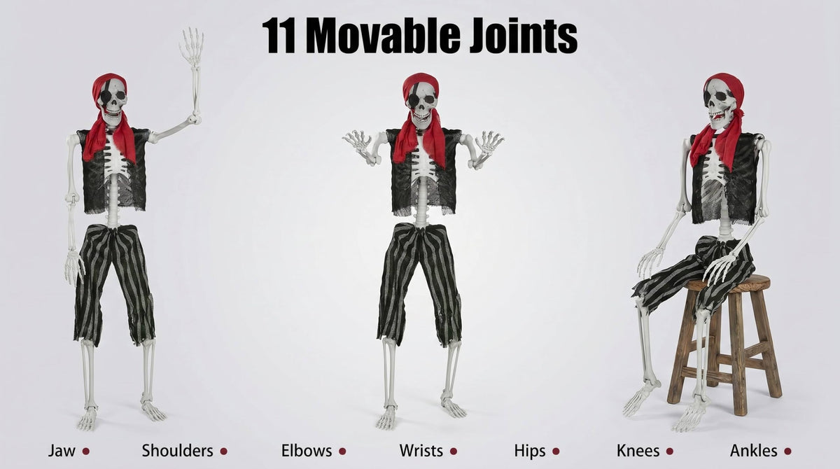 Life Size Pirate Skeleton Halloween Decoration M912783