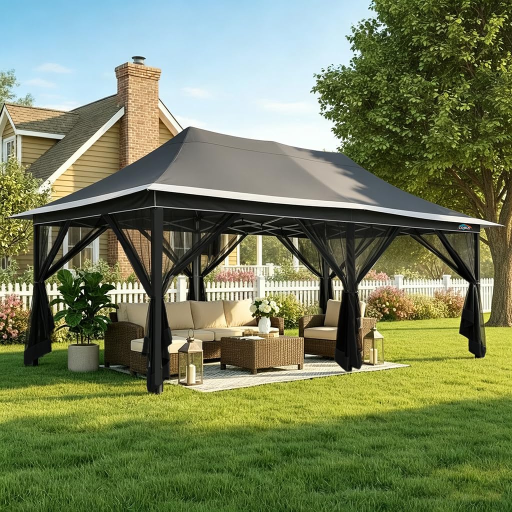 12x20 Pop Up Gazebo with Mosquito Netting U359