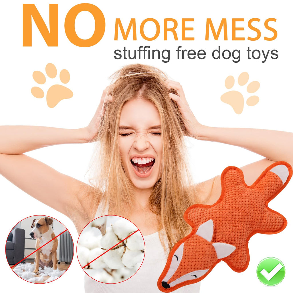 5 Pack Squeaky Plush Dog Toys with Crinkle Paper U4324