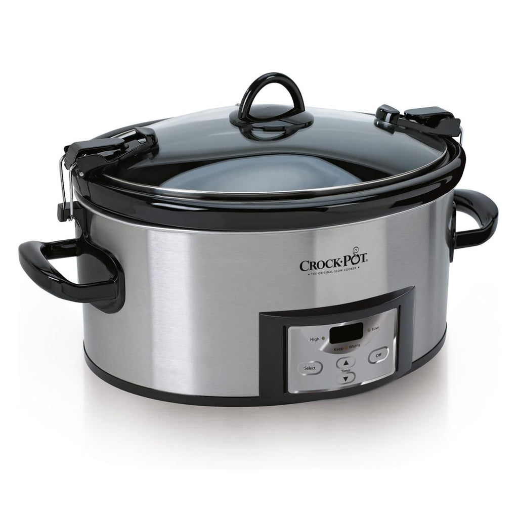 6 Quart Programmable Slow Cooker with Digital Timer Stainless Steel R133109