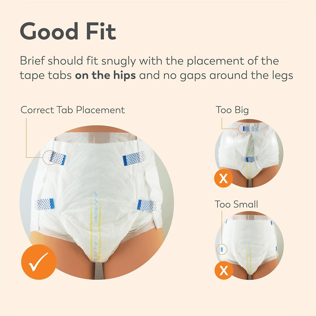 Adult Diapers with Tabs, Large, 96 Ct A206