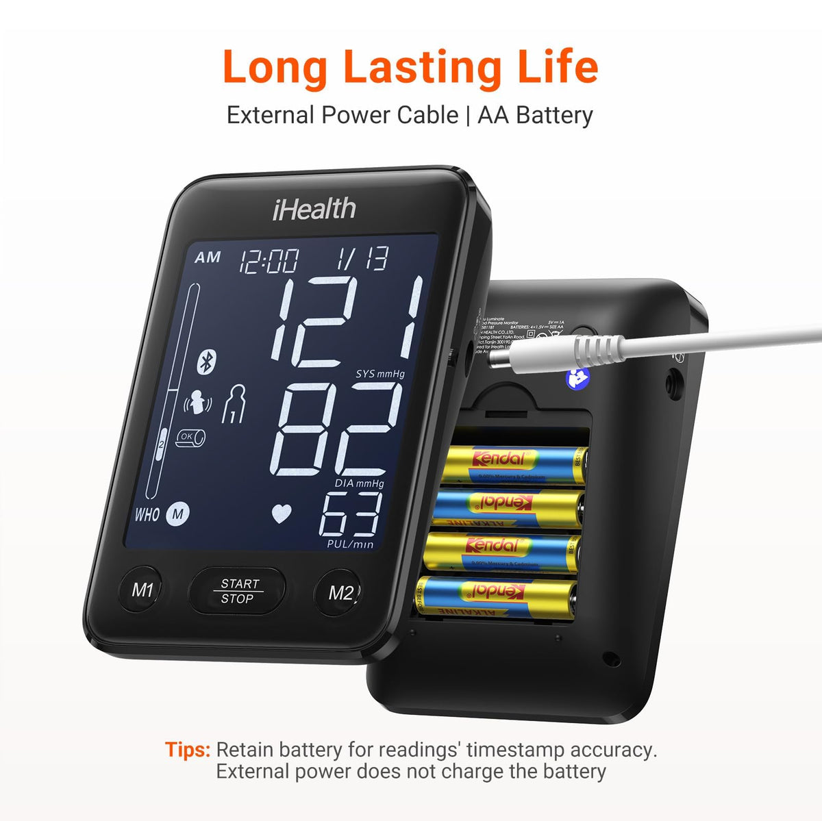 Bluetooth Upper Arm Blood Pressure Monitor with Large Cuff H3769