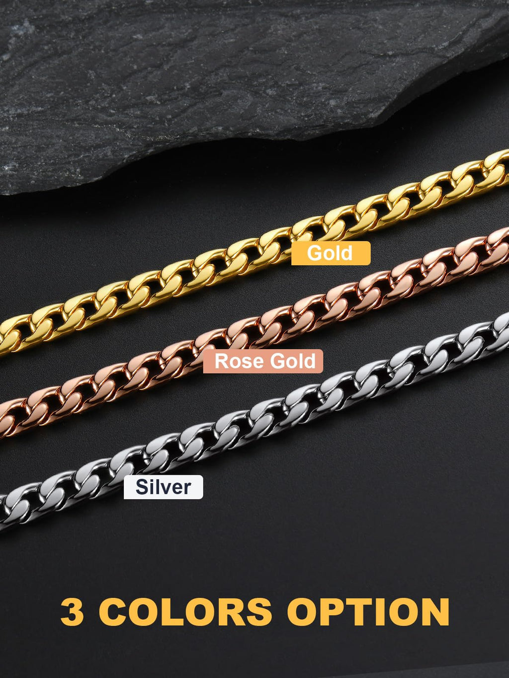 Cuban Link Chain Stainless Steel Necklace K892