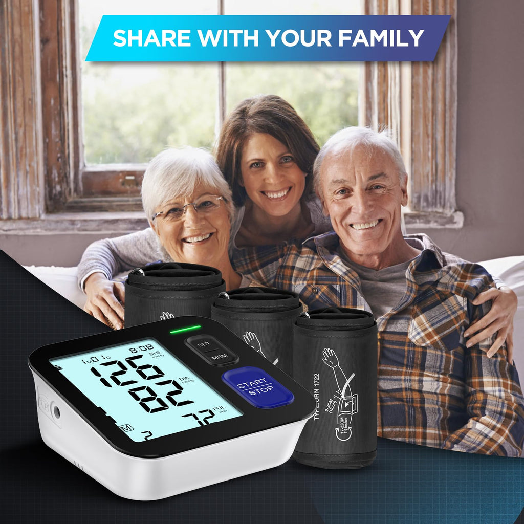 Upper Arm Blood Pressure Machine with 3 Size Cuffs H330