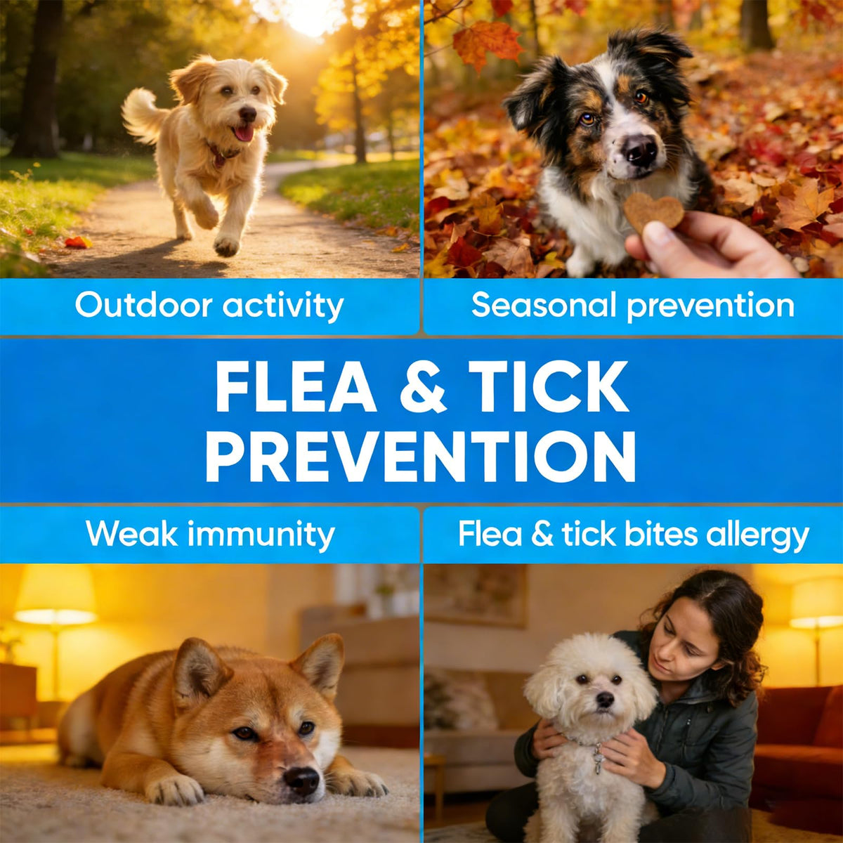 Natural Flea and Tick Prevention for Dogs Chewables R1867