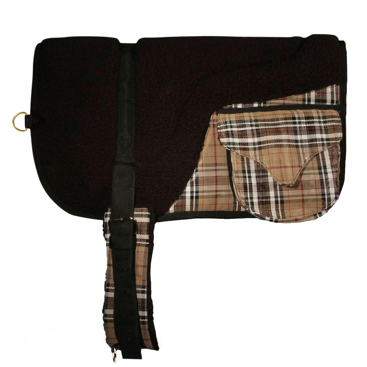 Fleece Bareback Pad with Foam Center and Double Billet Straps U8047