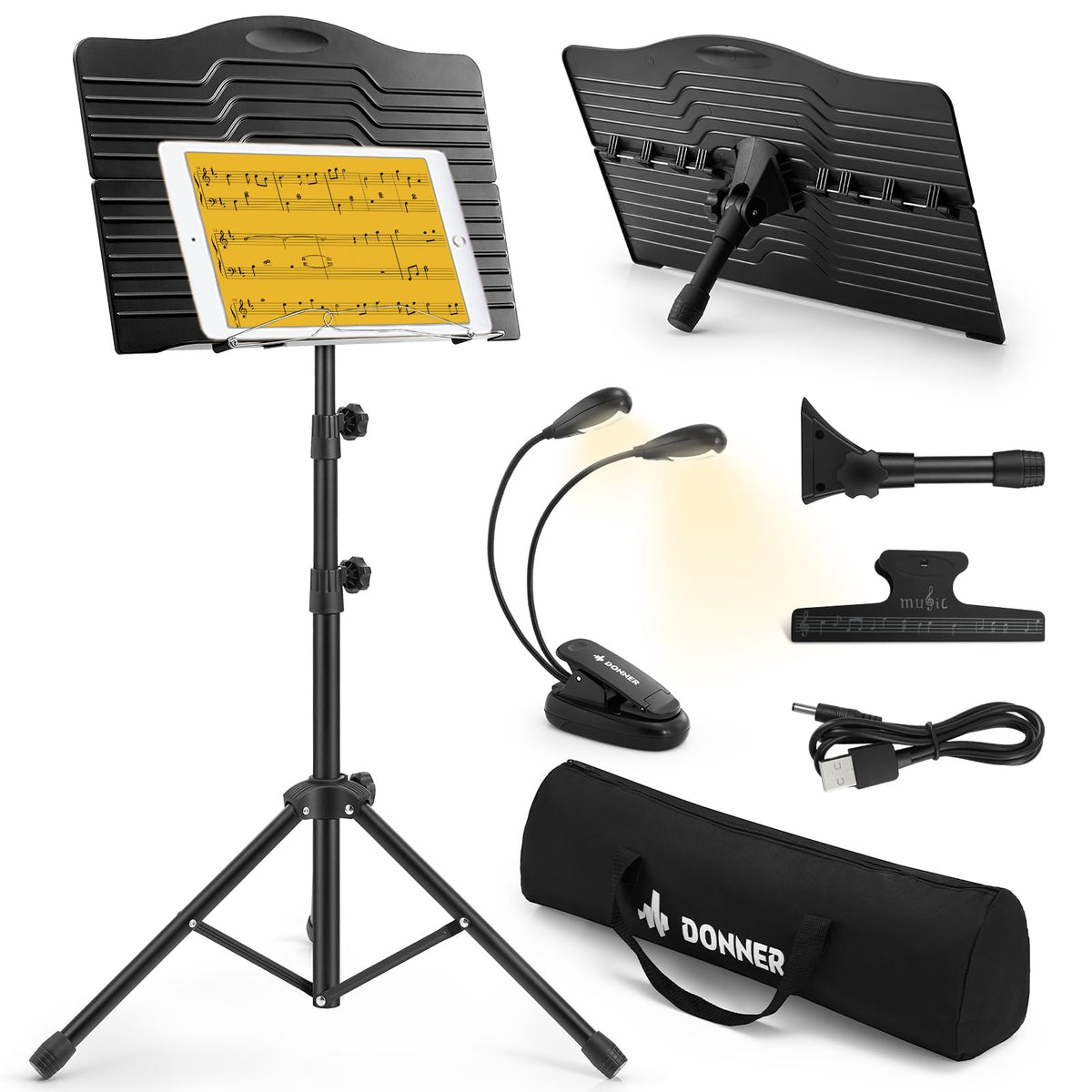 Sheet Music Stand with Light & Carrying Bag Y26253