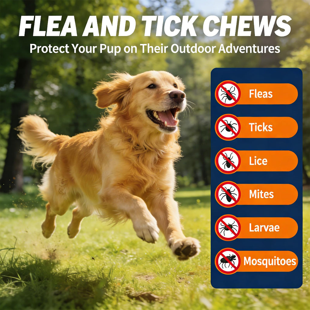 Natural Flea and Tick Prevention for Dogs Chewables R1867