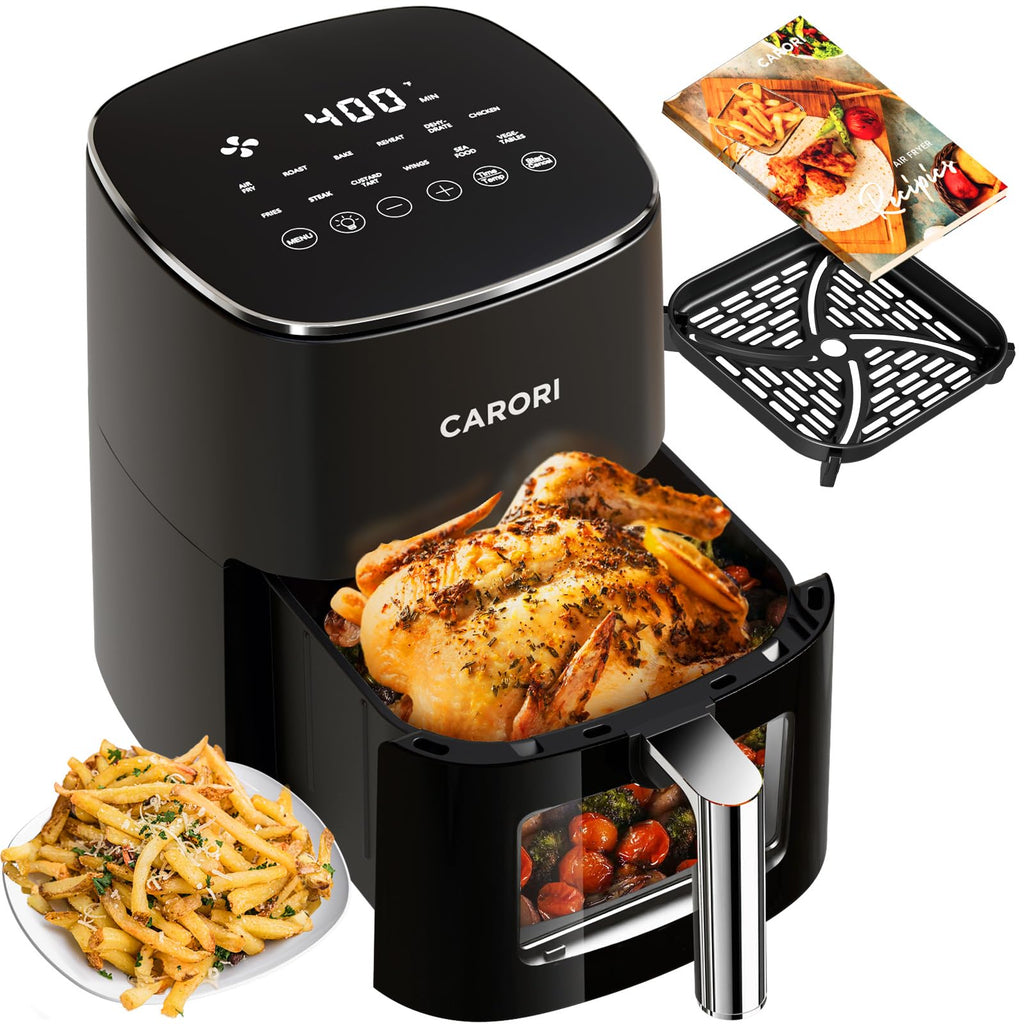 6Qt Air Fryer with Viewing Window, 12 Preset, Nonstick Dishwasher Safe Basket S211