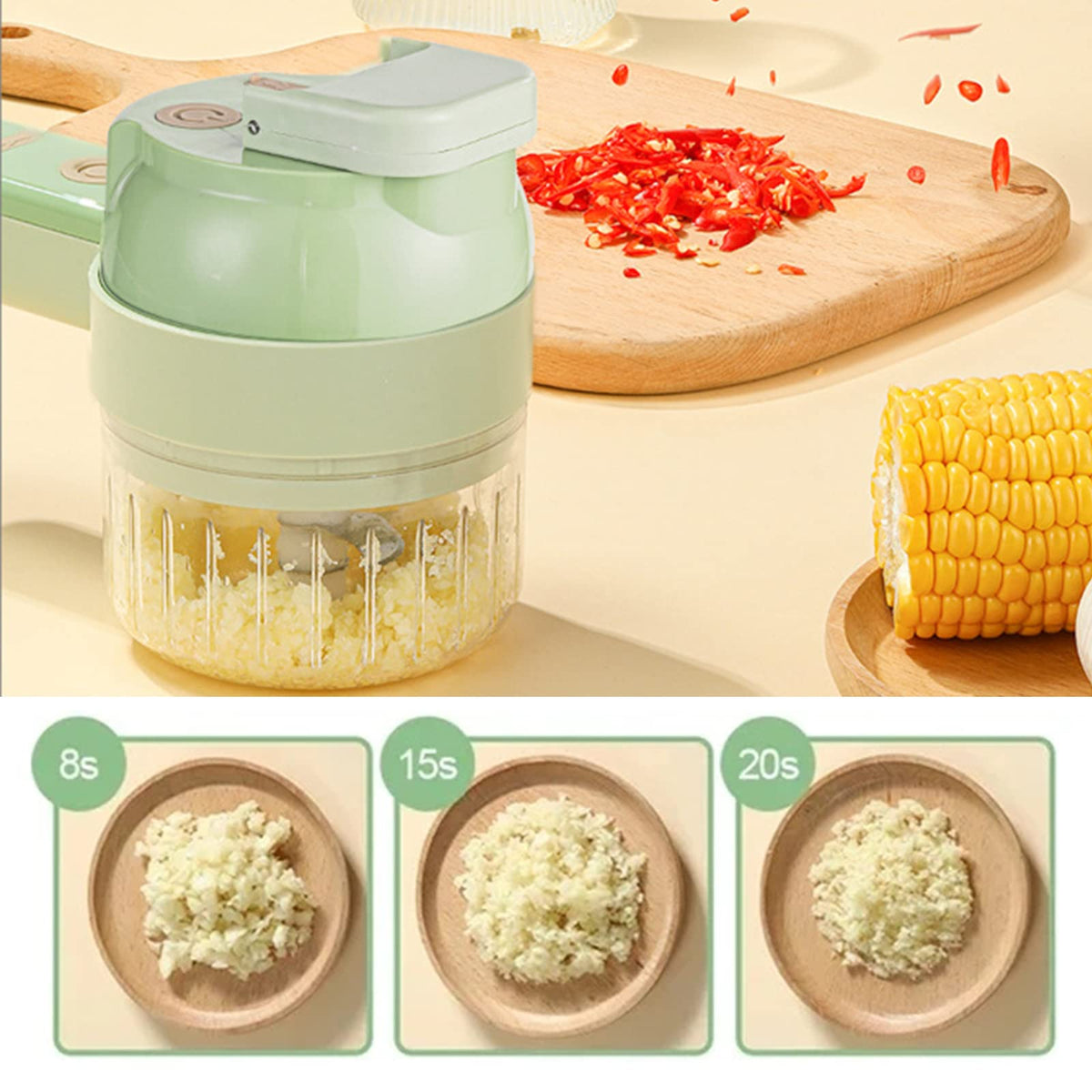 4 in 1 Handheld Electric Vegetable Cutter Set N436
