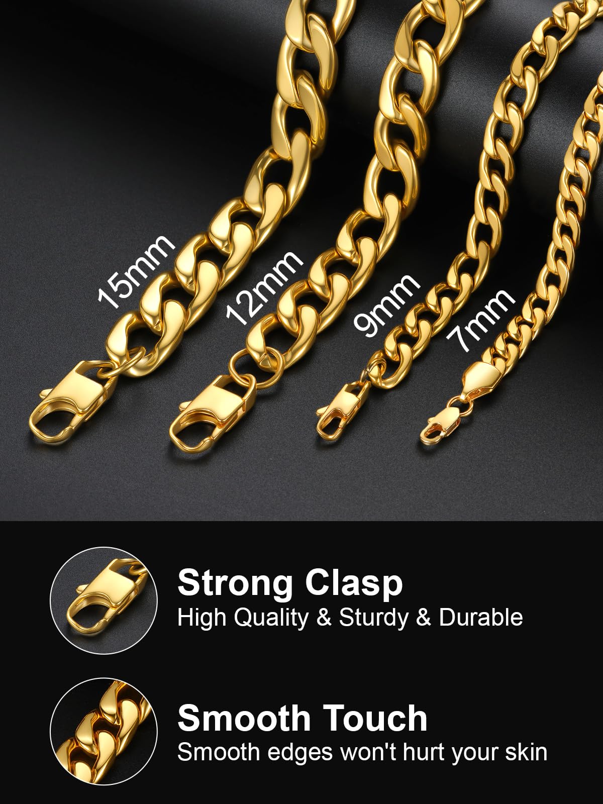 Cuban Link Chain Stainless Steel Necklace K892